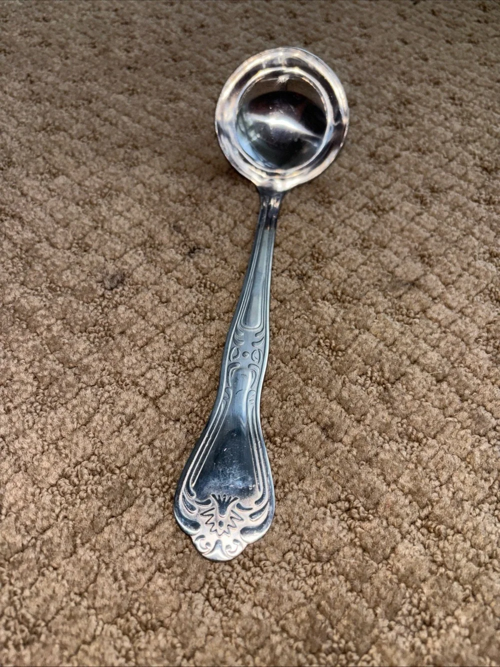 Vintage Silver-Tone Soup Ladle - Ornate Handle spoonful of comfort brand